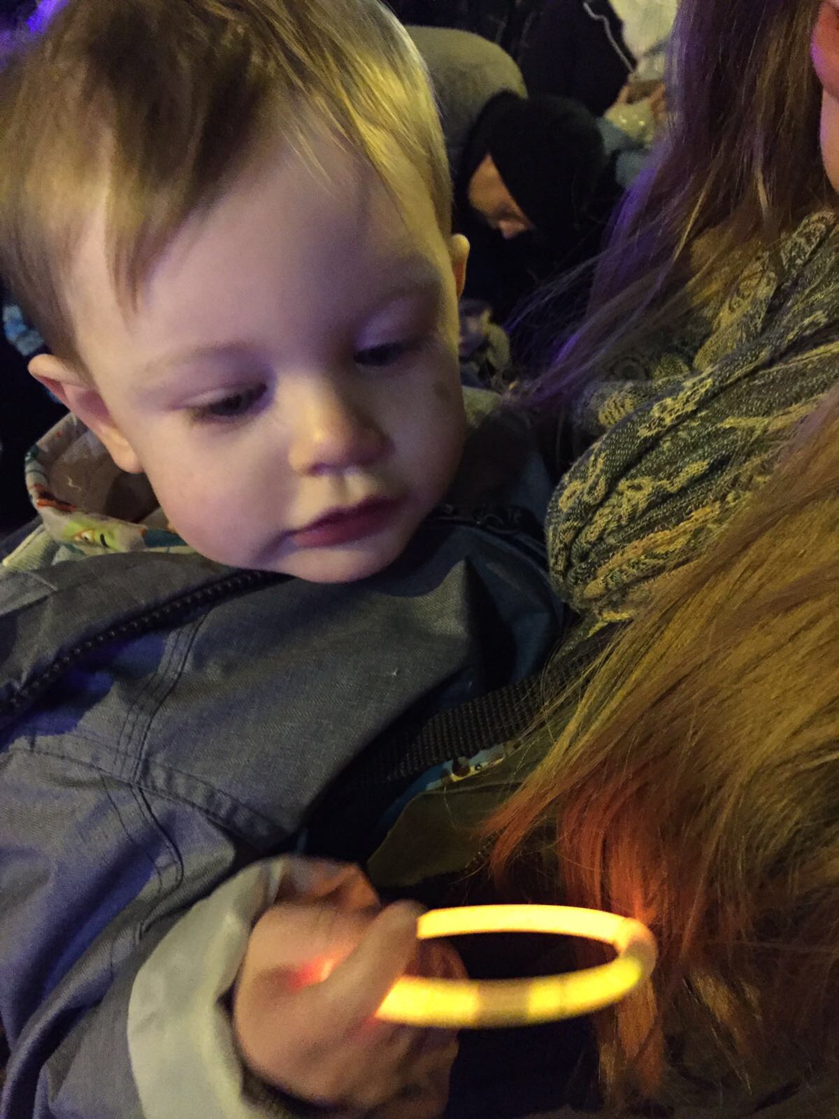 Baby with glowstick